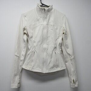 Y2K Lululemon Forme Contour Jacket Off White Full Zip Thumb Holes 6 *FLAWS* 💰